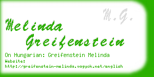 melinda greifenstein business card